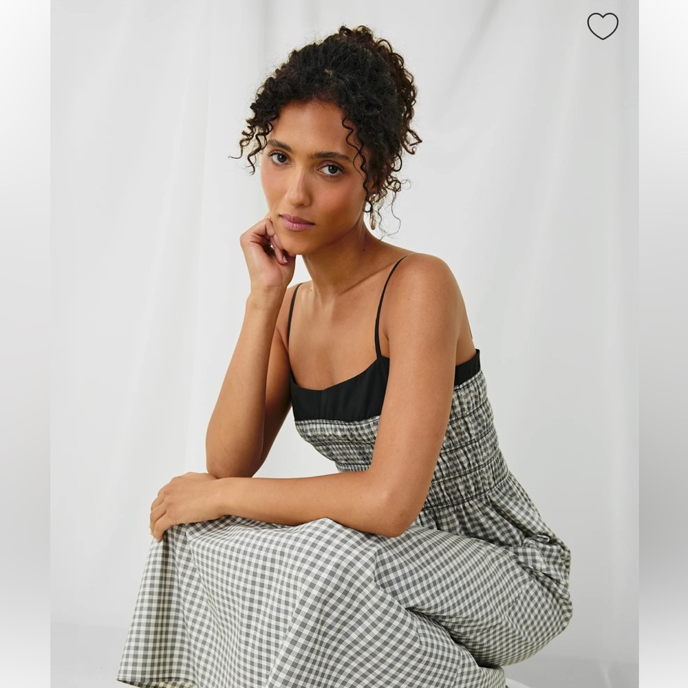 RAILS Primrose Ivory Jet Gingham Dress